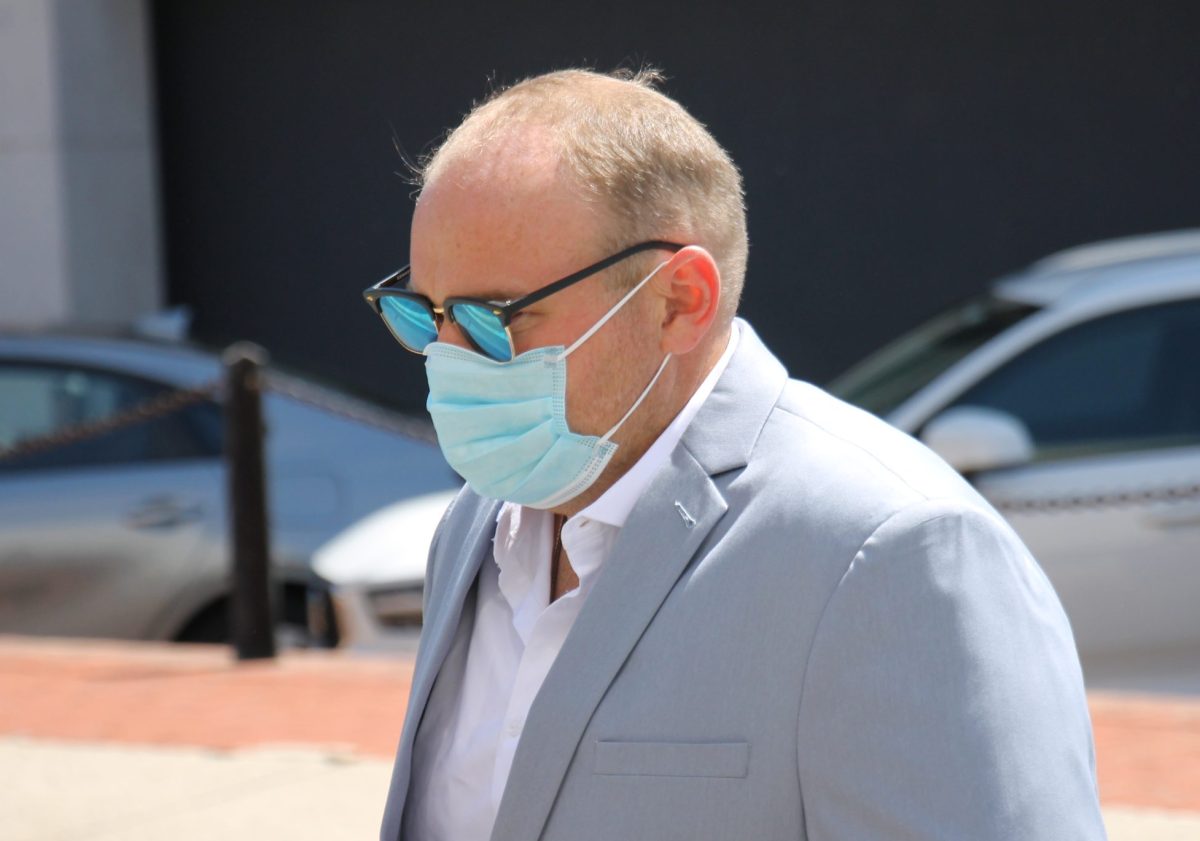 man wearing a surgical mask 