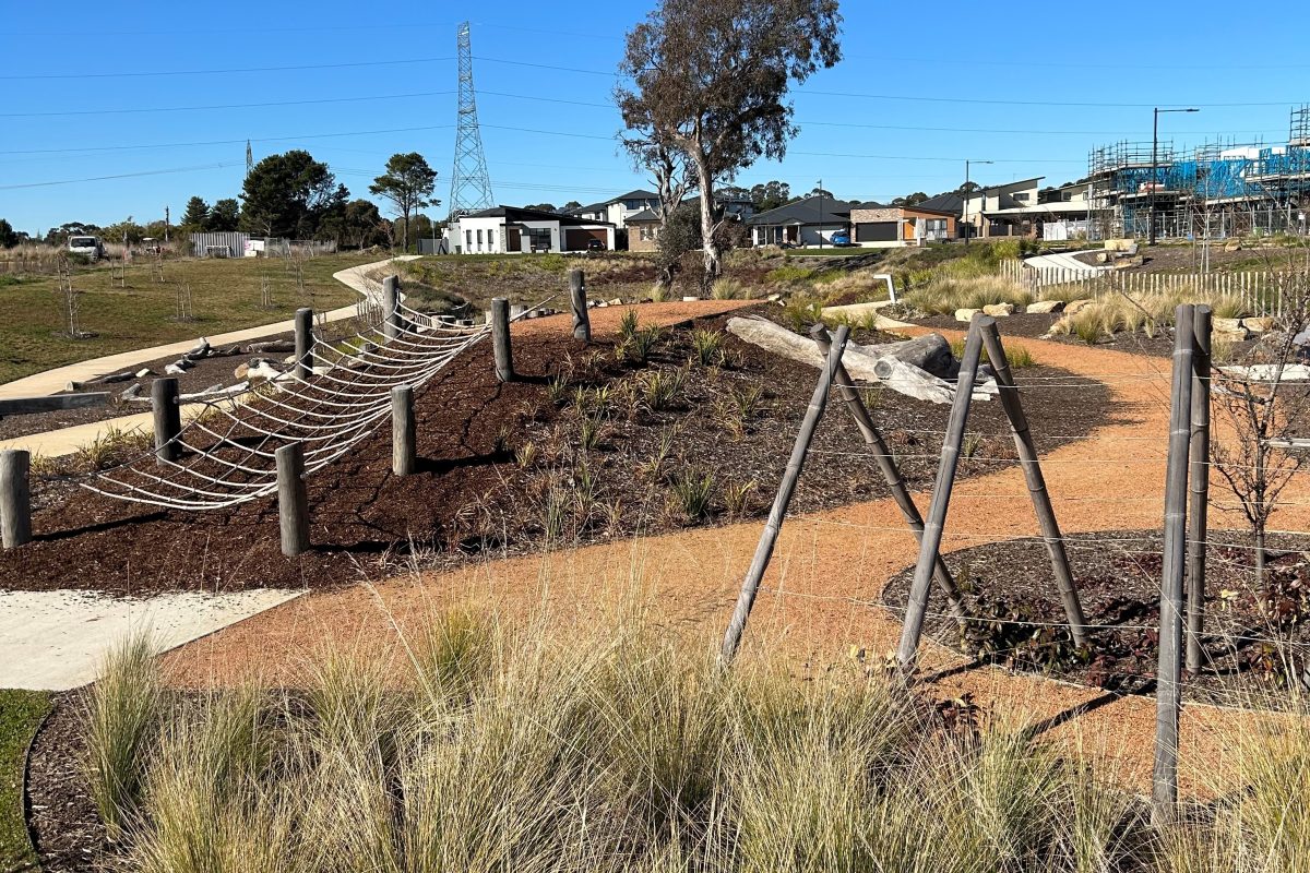 play equipment in a park