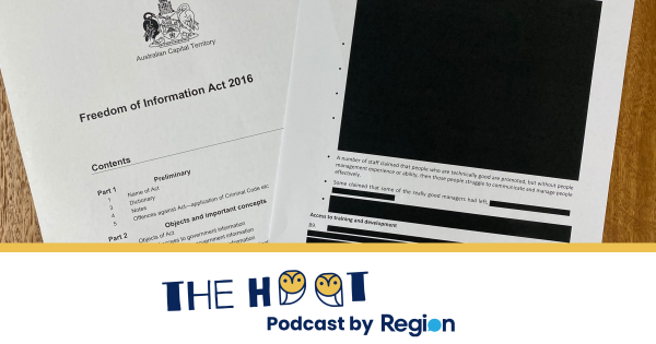 PODCAST: The Hoot tackles FOI, why ACT criminal sentencing looks soft and other weighty issues