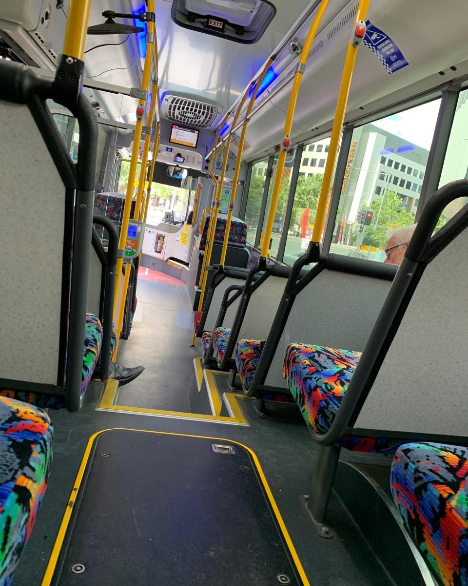 Inside a Canberra bus