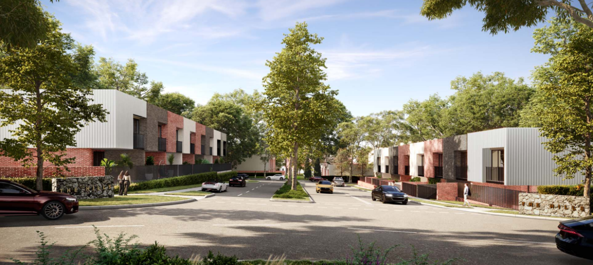 render of townhouse development