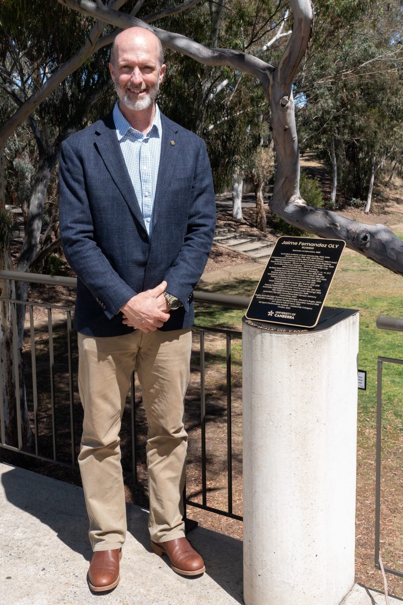 Jaime Fernandez, recognised for his involvement in rowing by the University of Canberra. Photo: Simon Peters MVP Media.