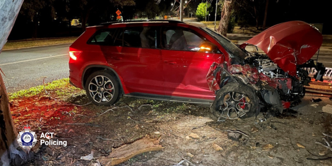 car crash in Kambah