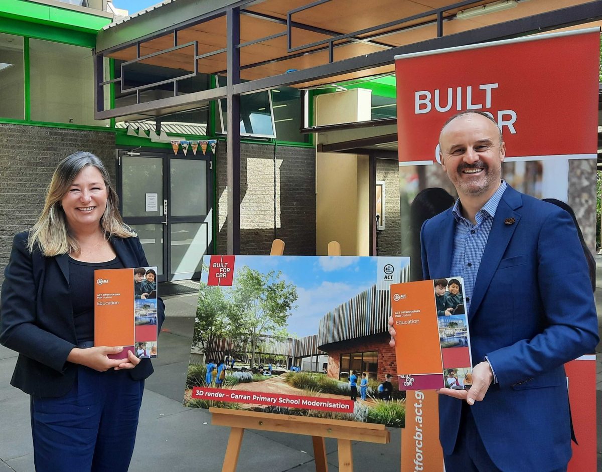 Education Minister Yvette Berry and Chief Minister Andrew Barr