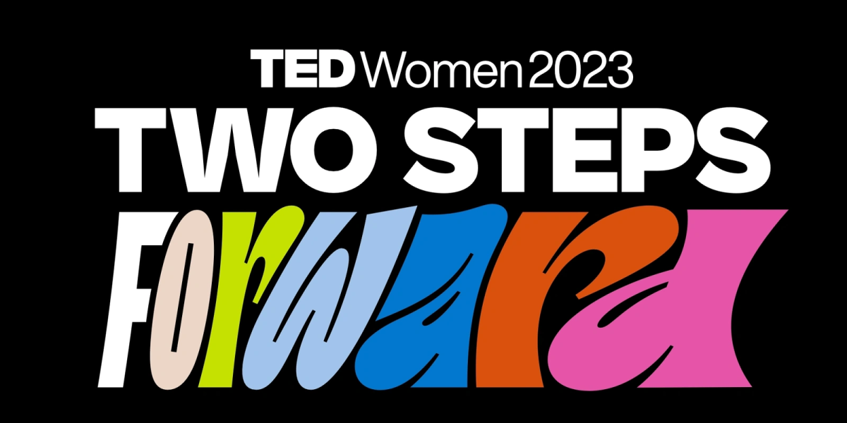 TEDxWomen Two Steps Forward event poster