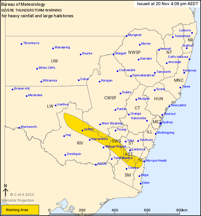 thunderstorm map