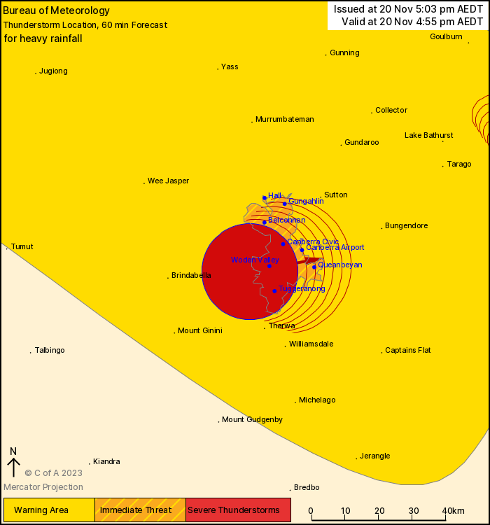 thunderstorm map