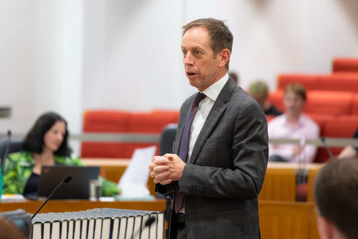 Shane Rattenbury in the Assembly