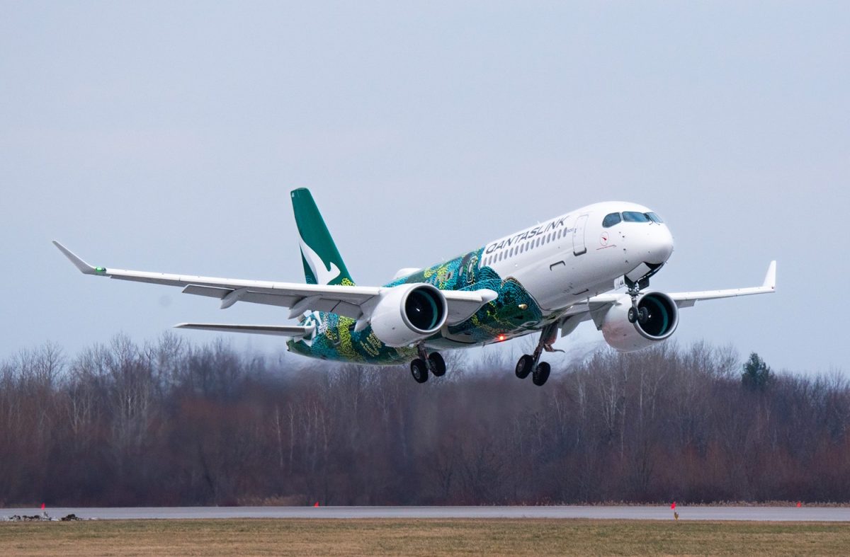 First Qantas A220 with special First Nations art colour scheme on its ...