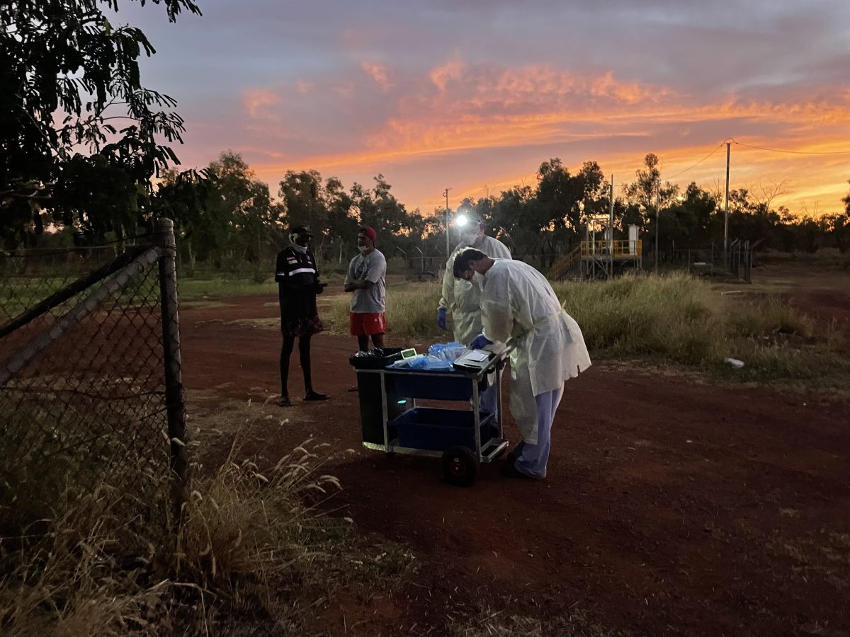 Doctors doing mobile vaccinations