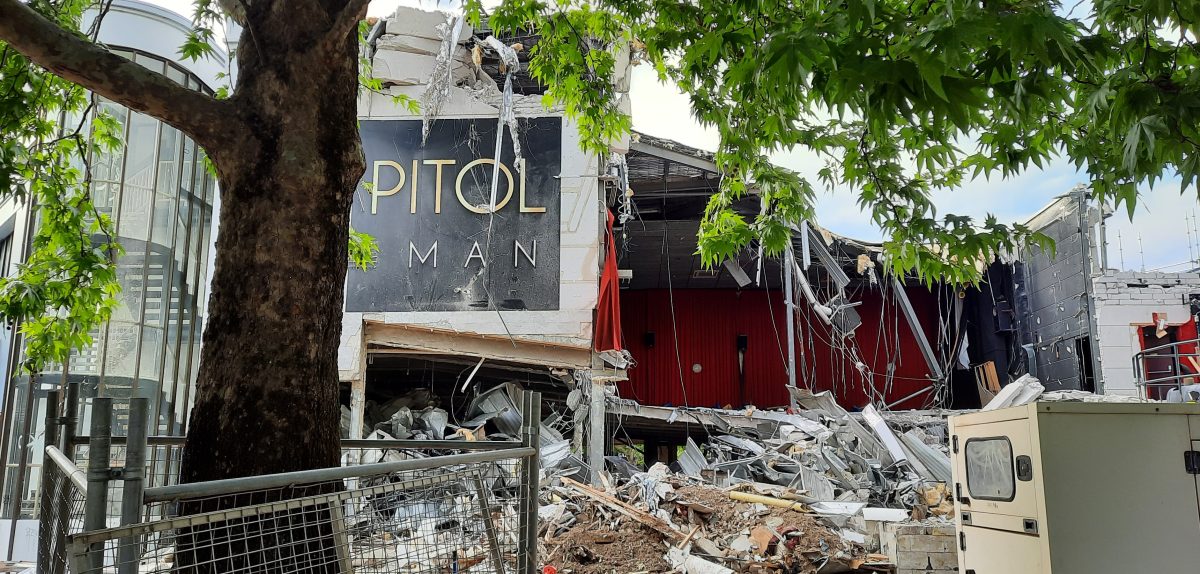 building being demolished