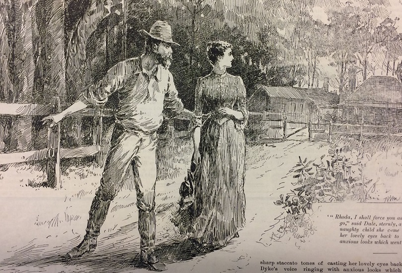 A drawing of a man and a woman