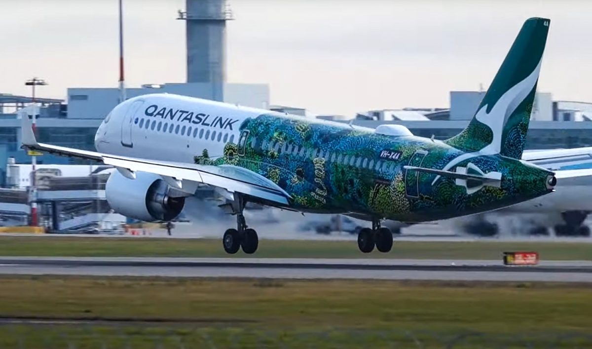 First Qantas A220 with special First Nations art colour scheme on its ...