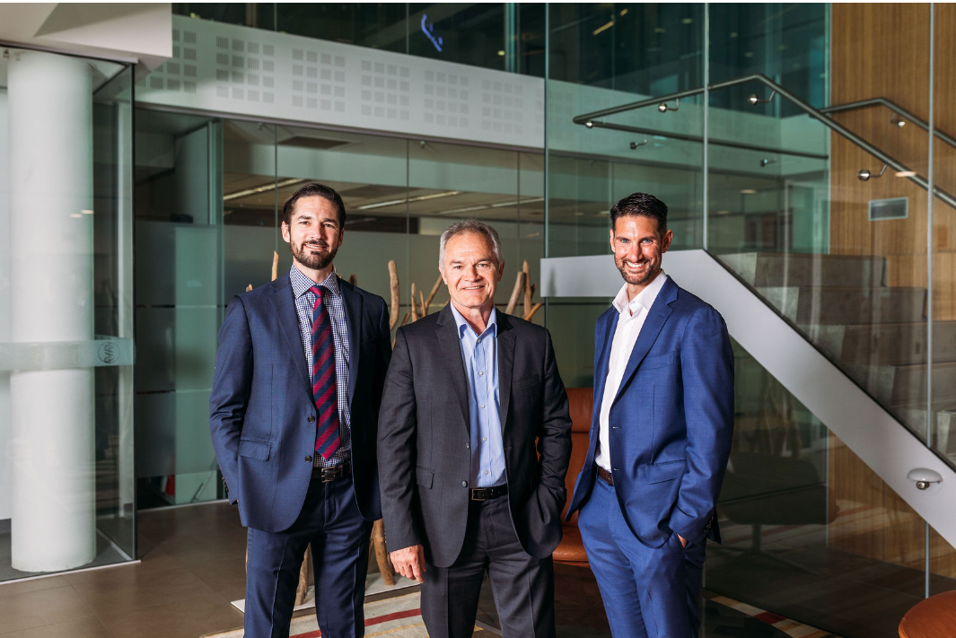 Tim Ryan, Peter Duncan and Chris Perry at the RSM Canberra office