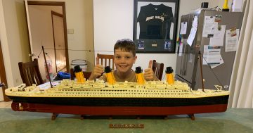 Is this the youngest person in the world to build LEGO's 9090-piece Titanic set?