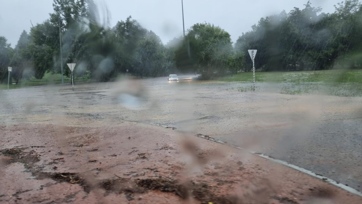 flooded Canberra roads