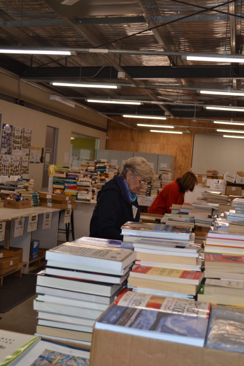 Lifeline volunteer at the Lifeline book fair