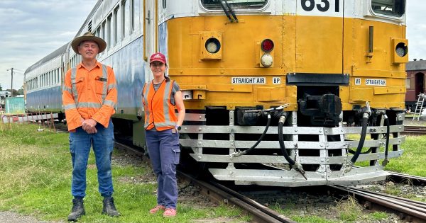 Inside the Canberra Railway Museum's freshly restored 1960s railmotors