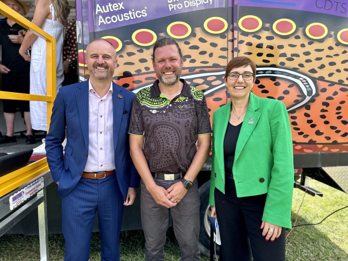 Andrew Barr, Brad Nagle and Rachel Stephen-Smith