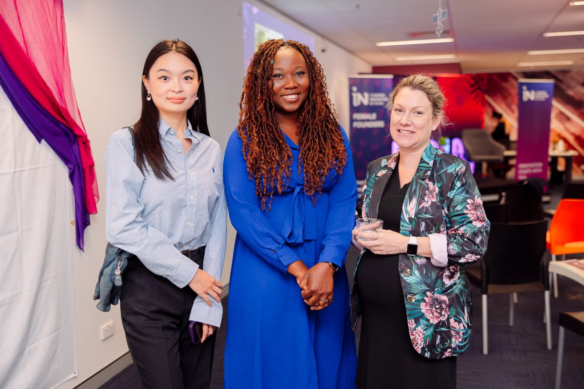 Women posing at the Female Founders event in Novemebr