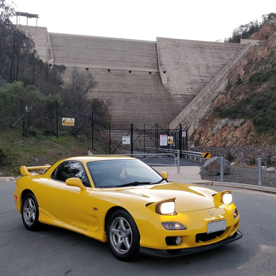 Yellow sports car