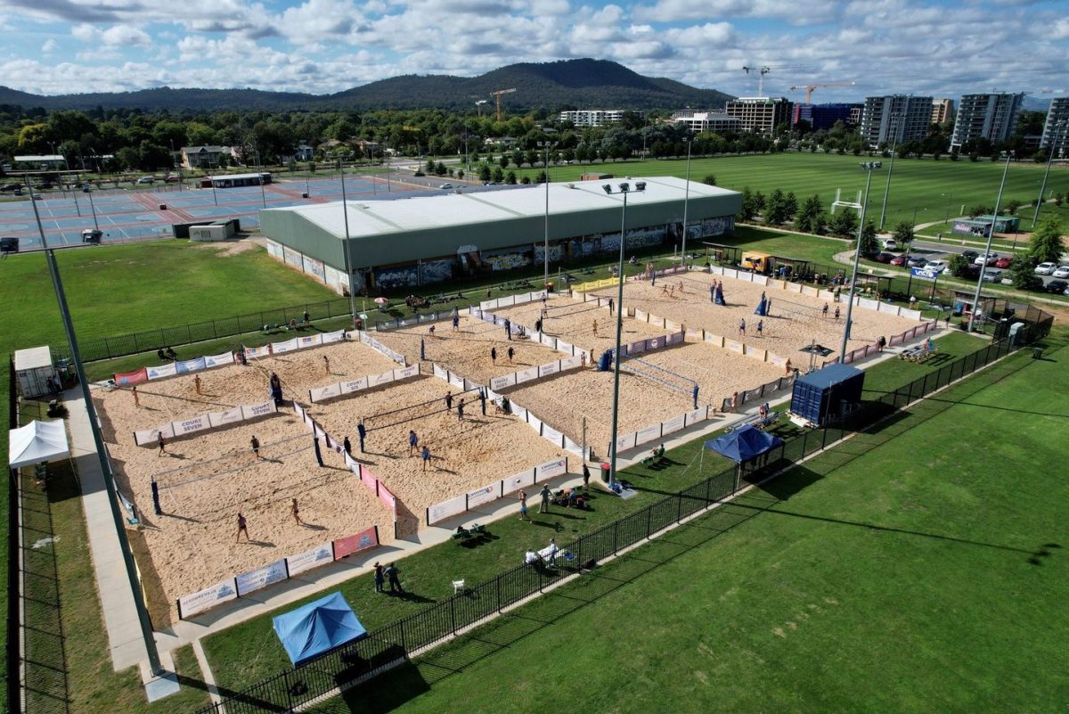 The ACT beach volleyball facility. Photo: Volleyball Australia Facebook.