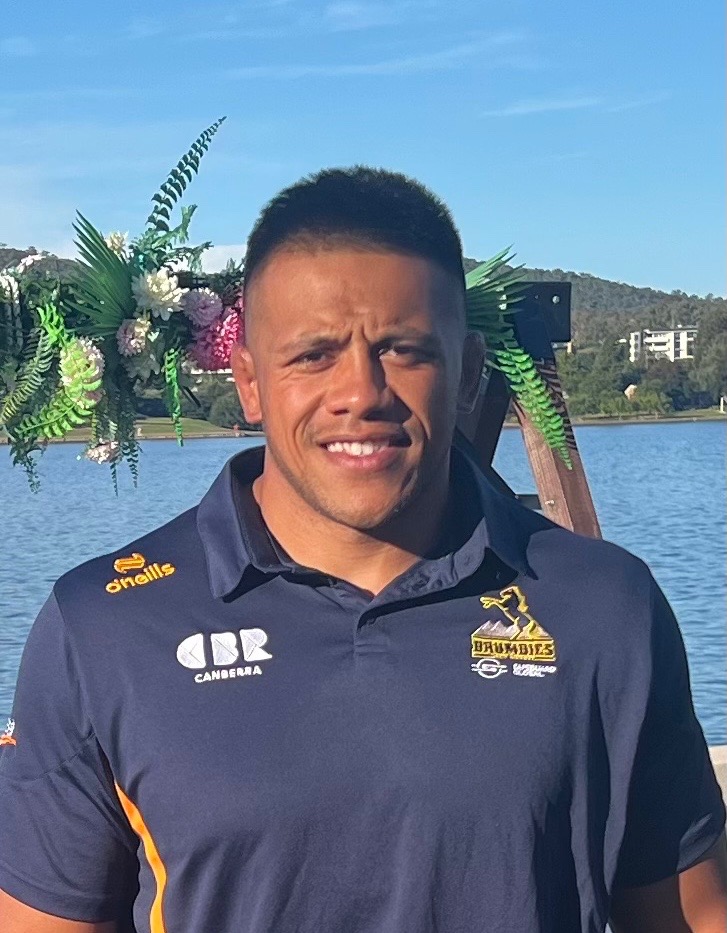 Allan Alaalatoa at the Brumbies season launch