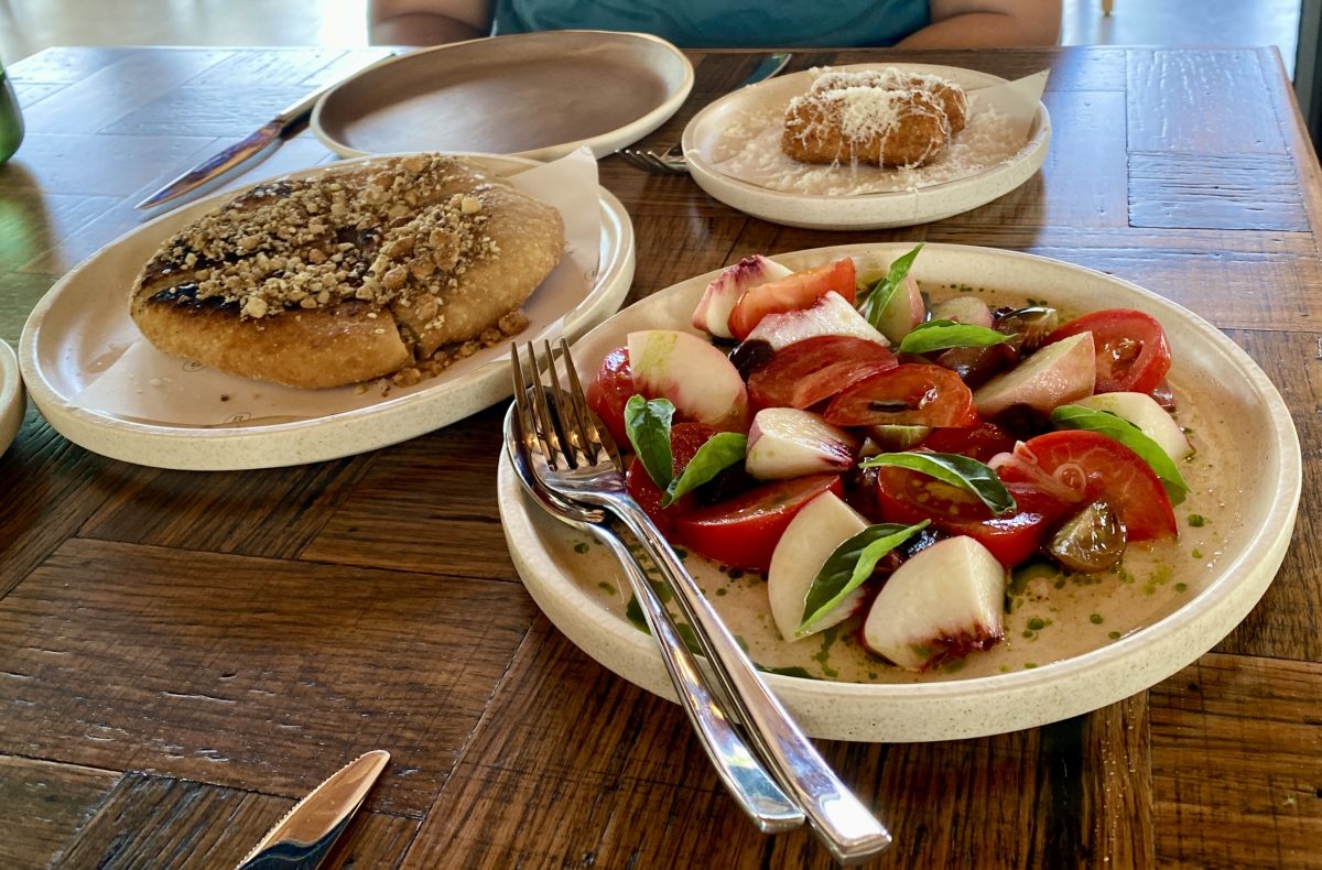 Different tasty looking dishes on table. 