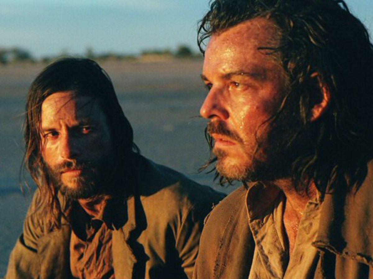 Still from The Proposition showing two men outside