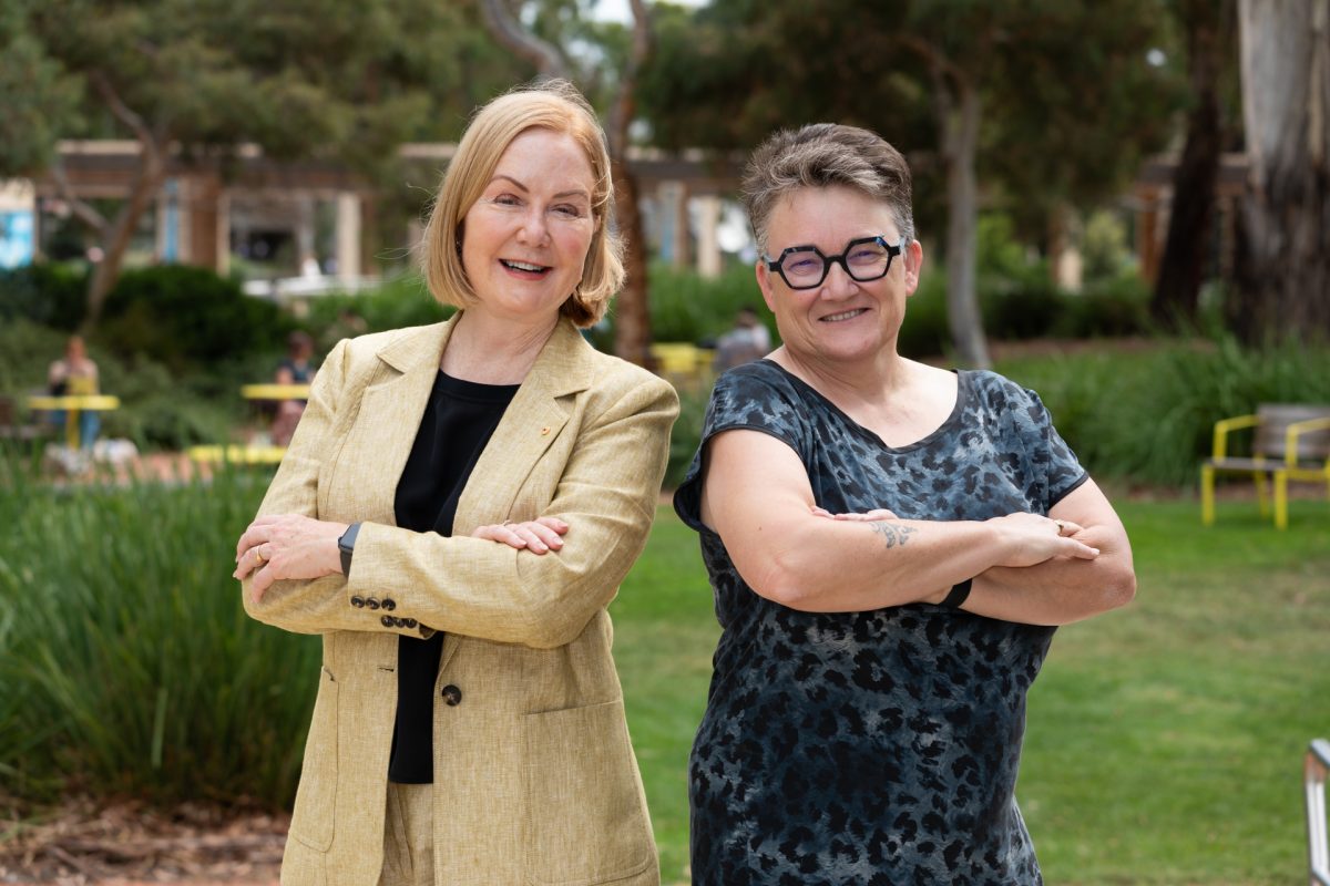 Two women at university