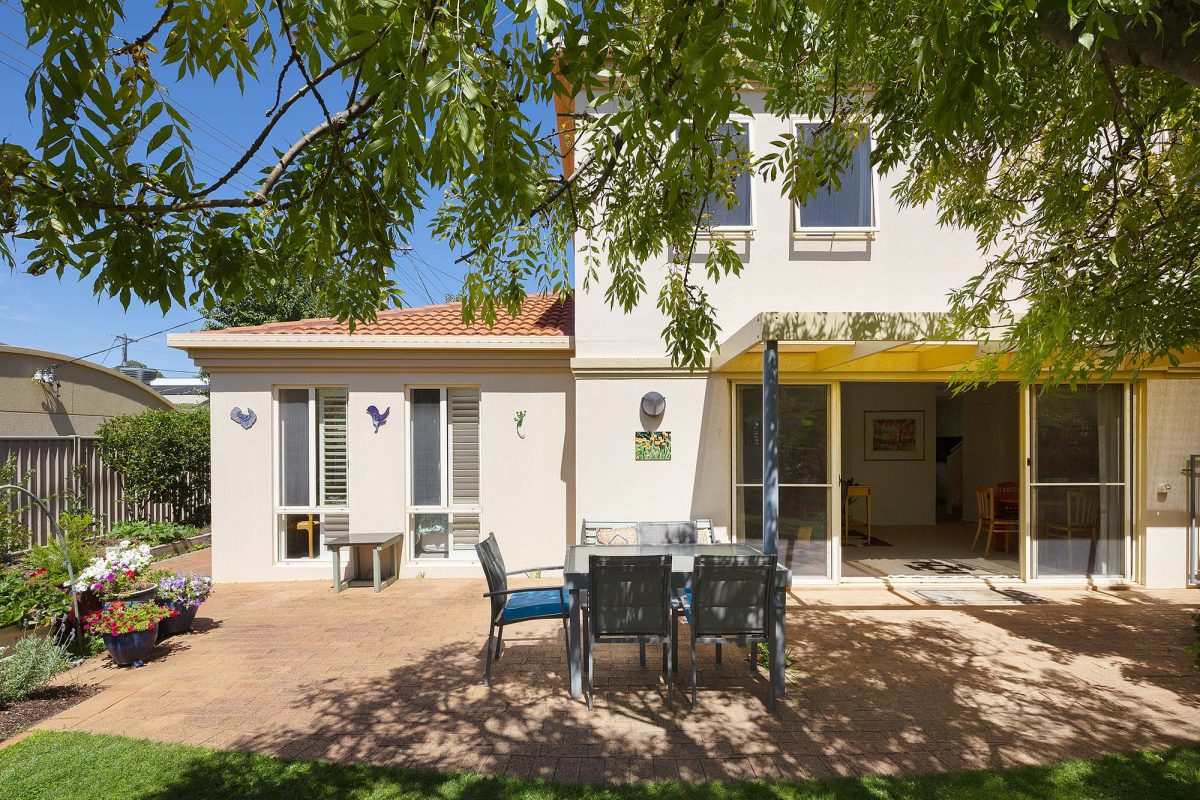 Back patio of 2/72 Novar Street in Yarralumla