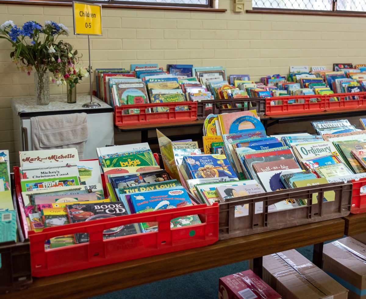 Books at a book fair