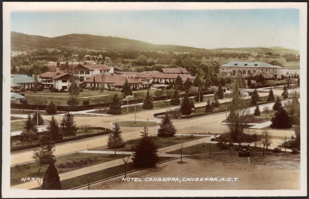 Early Canberra postcard showing Hotel Canberra