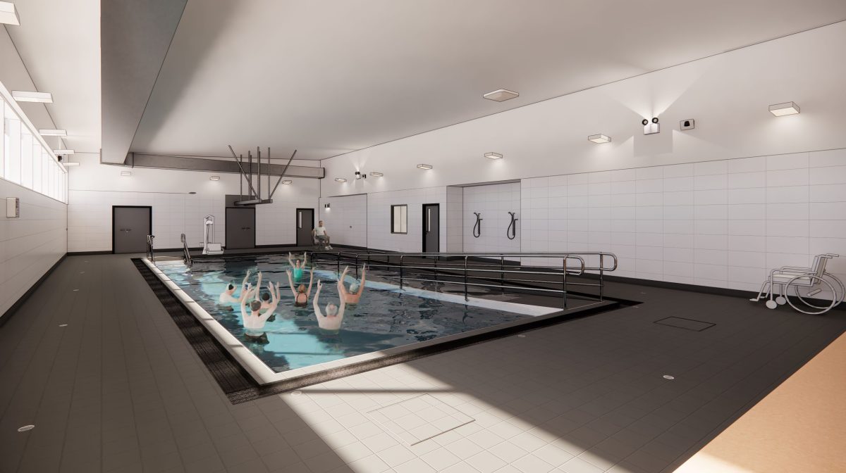 hydrotherapy pool artist's impression
