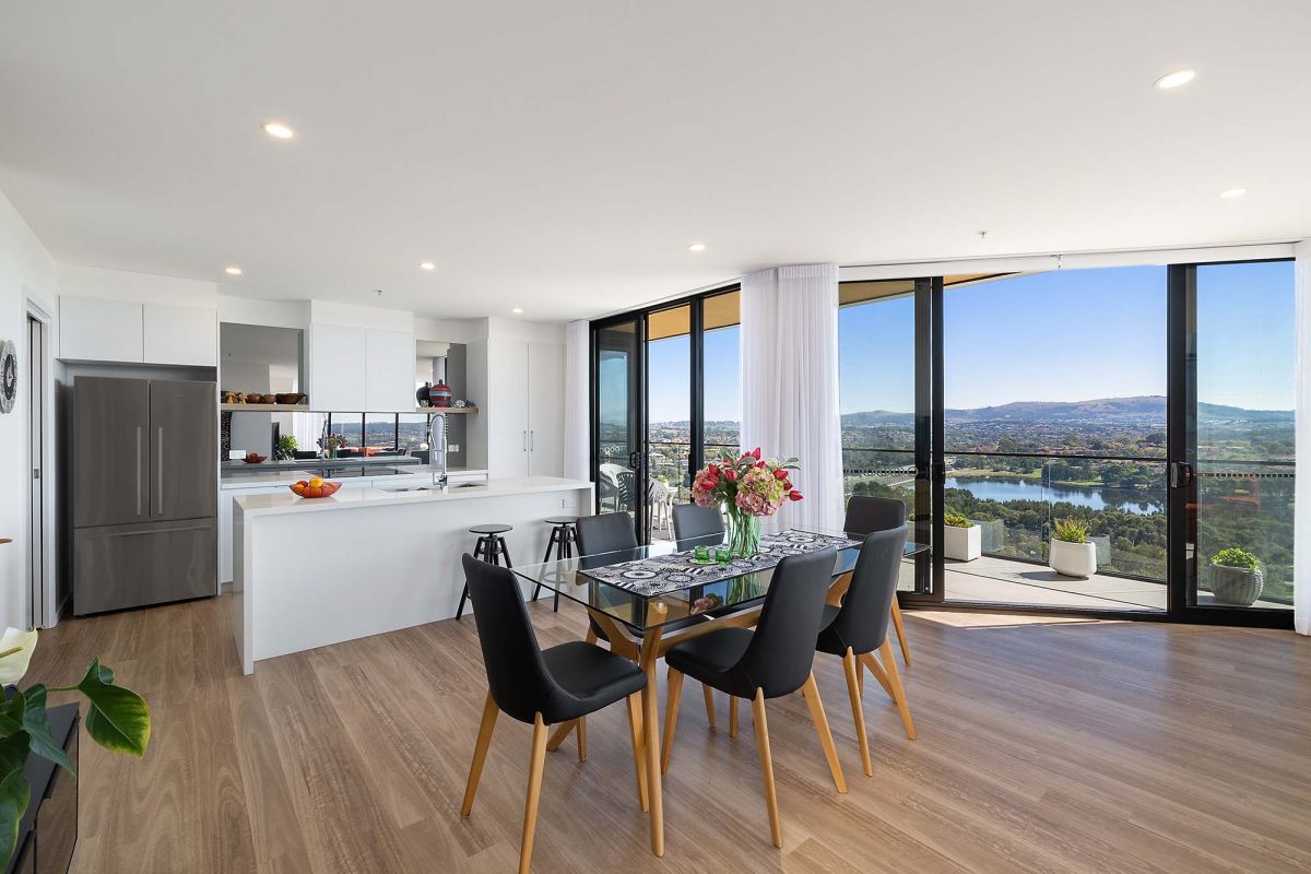 dining and kitchen of an apartment building