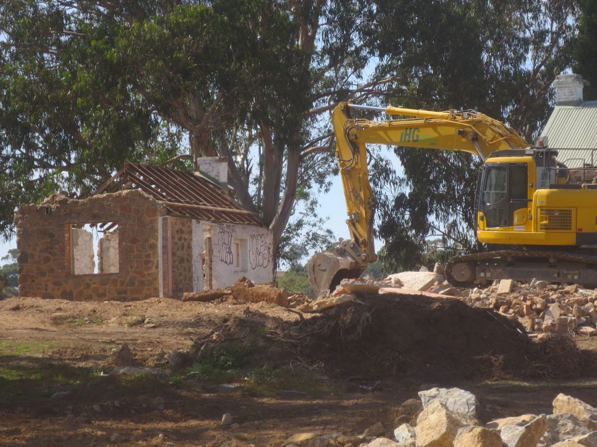 Bulldozer moves in on the Homestead