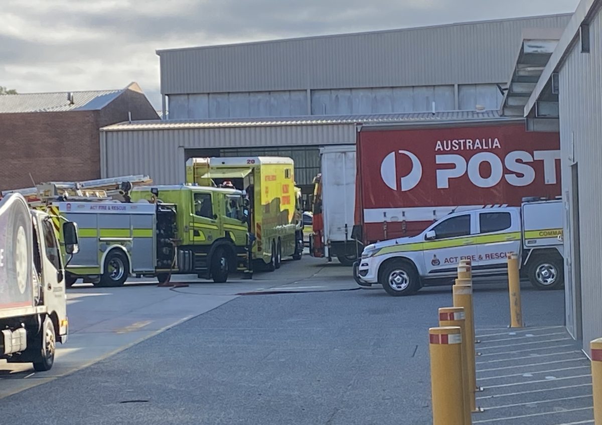 Hazmat crews at Fyshwick post office