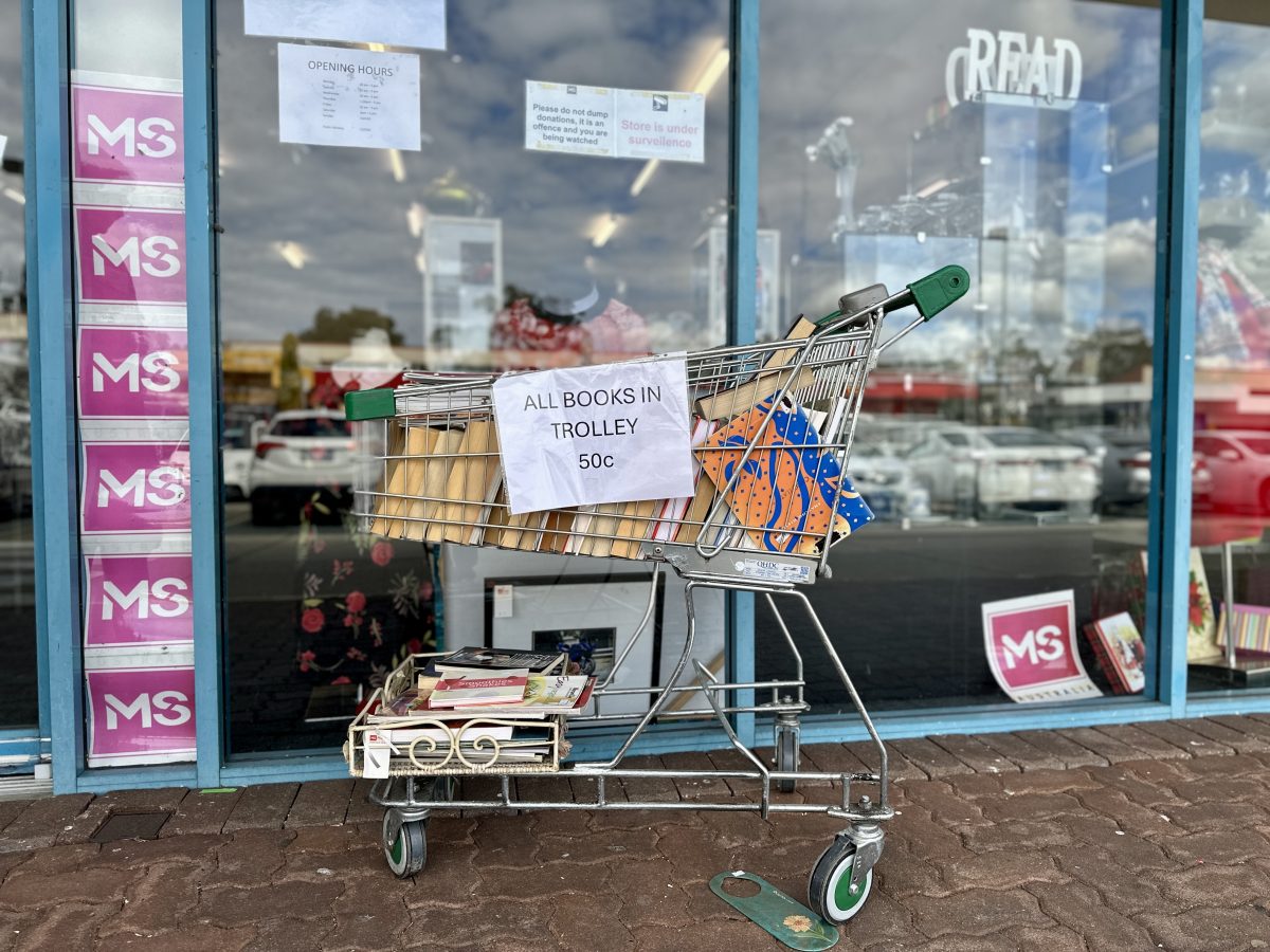 trolley with books