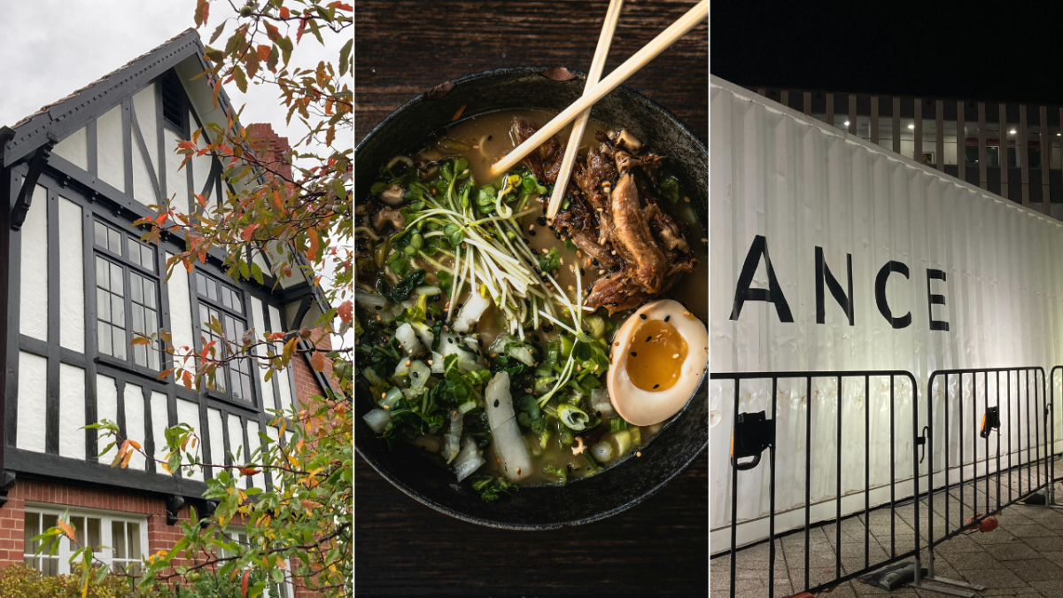 Canberra building, ramen, shipping container