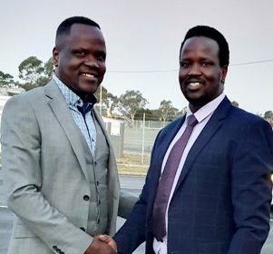 Bol Ador Deng (left) with his brother Akech Deng in one of the last photos taken of him before his death. Photo: Supplied. 