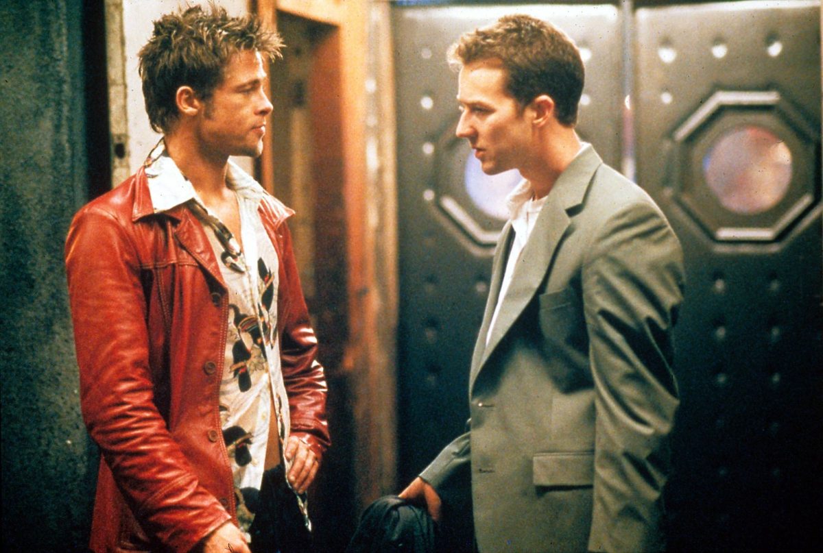 Still from Fight Club showing two men