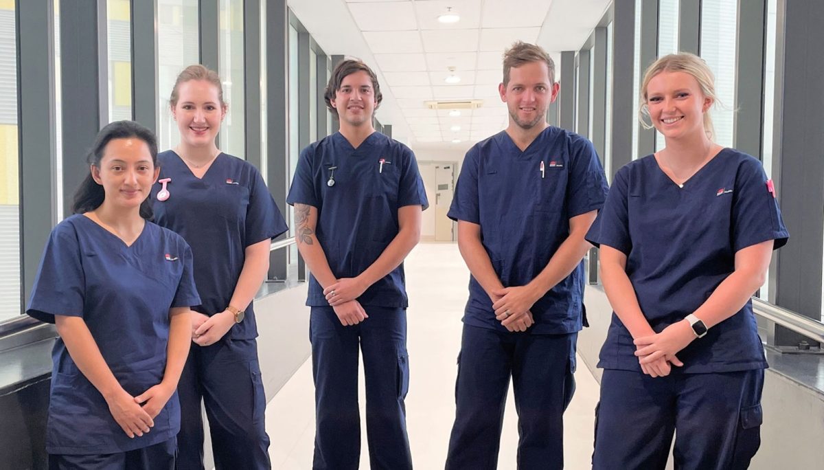 Five trainee nurses