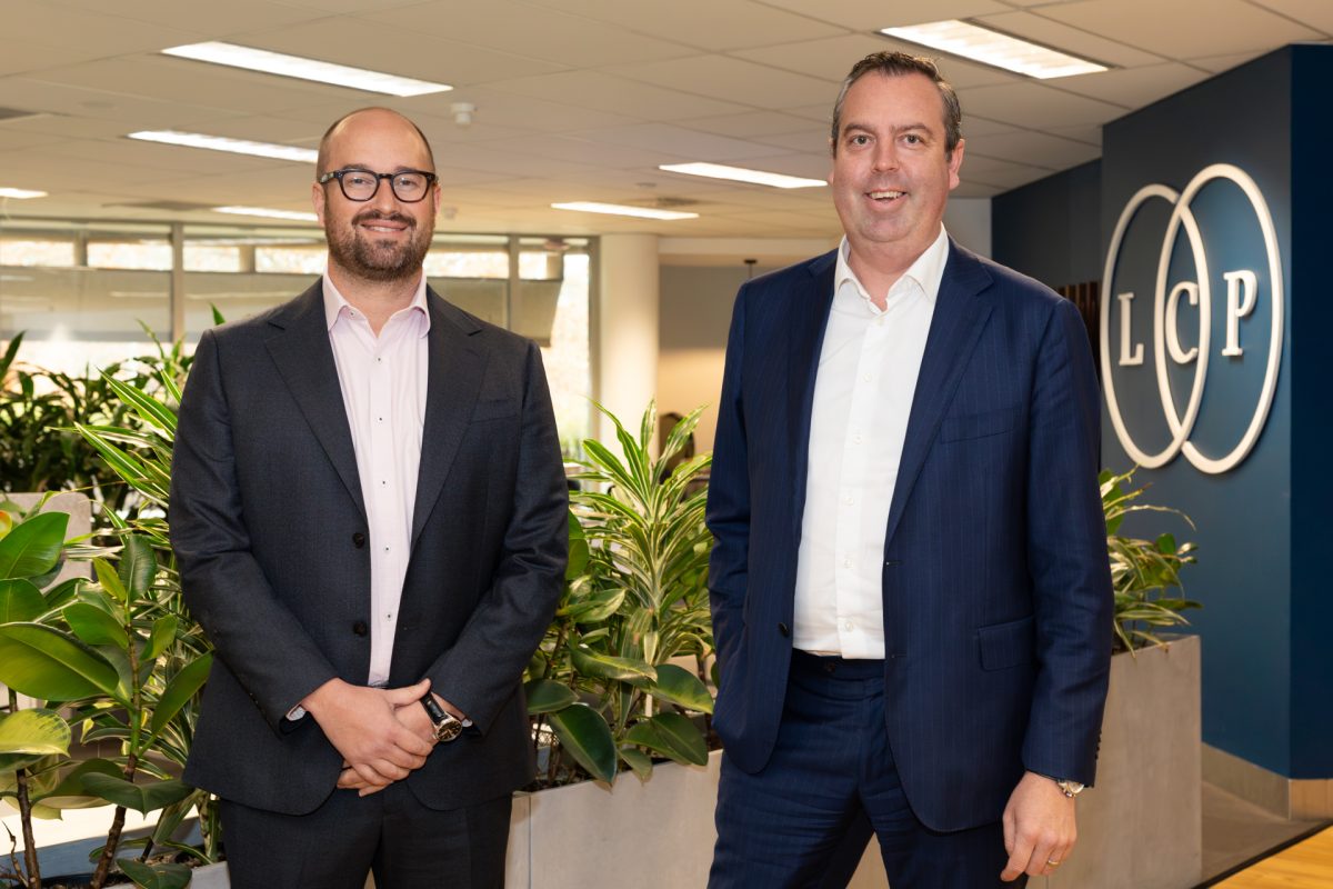 Angus Kenyon and Ben Weber in the Link Capital Partners office
