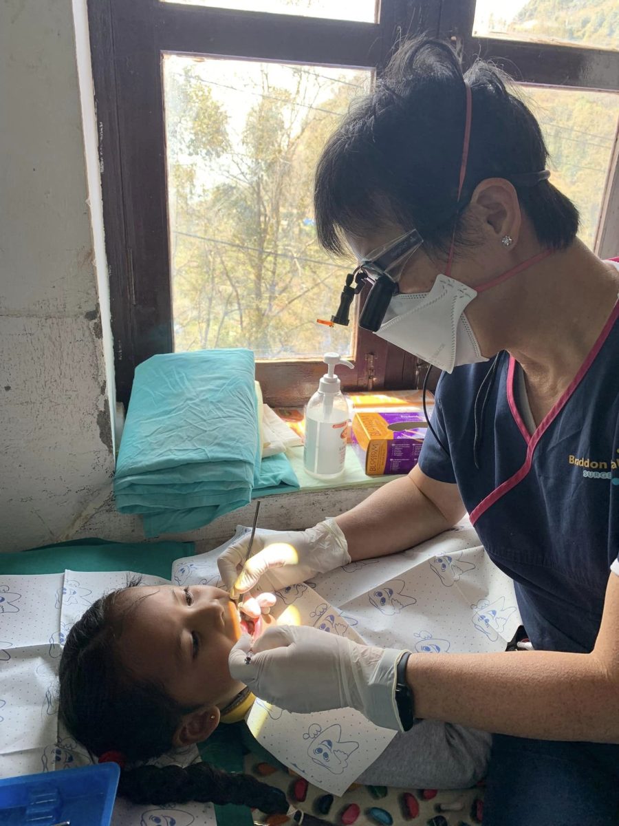 dentist working on a child
