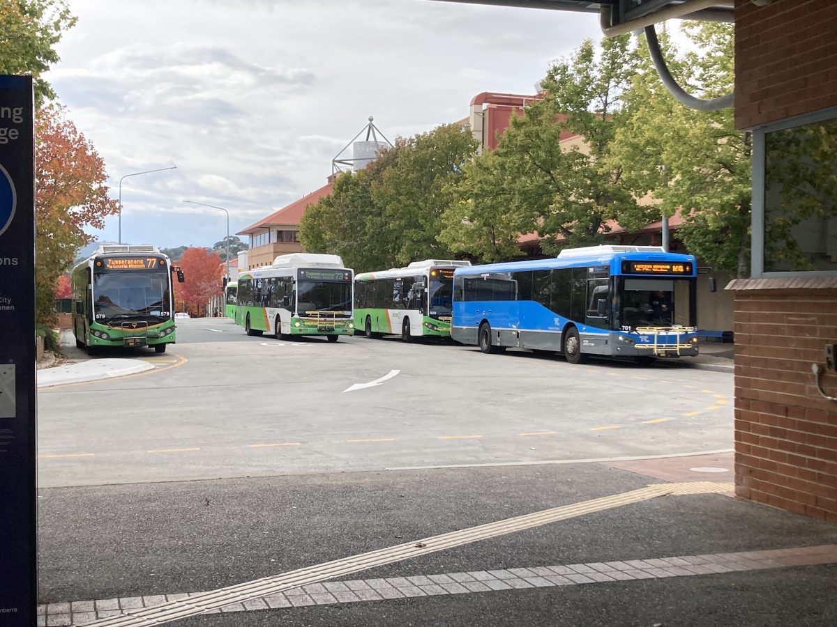 buses at Tuggeranong Interchange