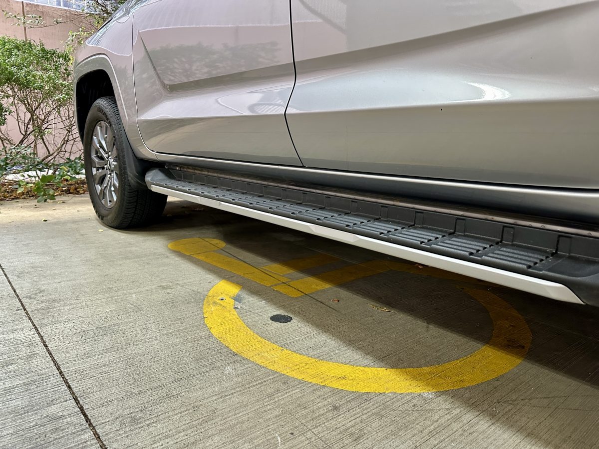 Car parked in disabled parking spot