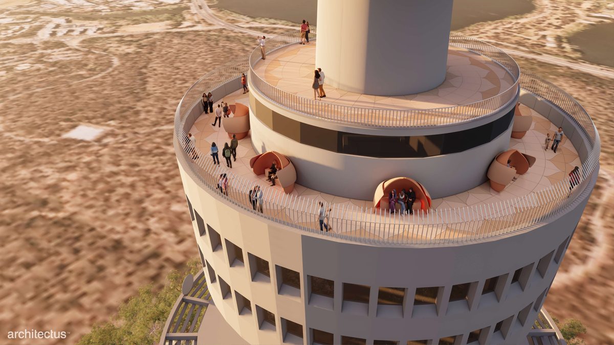 Model of Telstra Tower observation deck