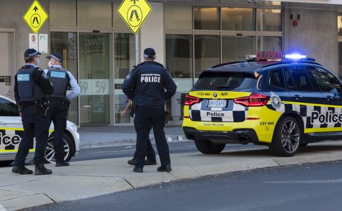 AFP officers in Belconnen