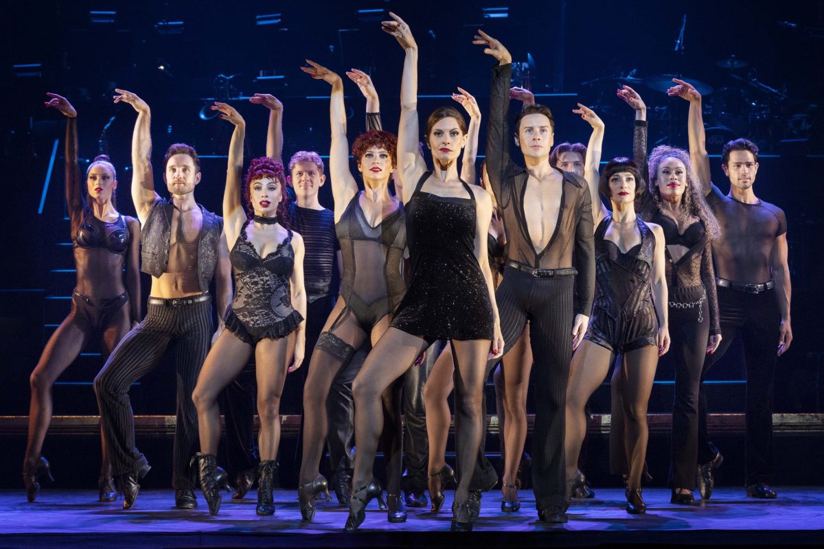 Performers on stage for Chicago the musical