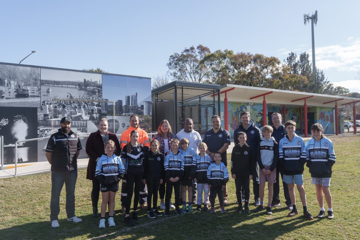 Belconnen United Sharks Junior Rugby League Club outside pavilion 